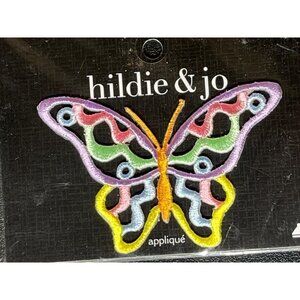 Iron on patch (rainbow butterfly)